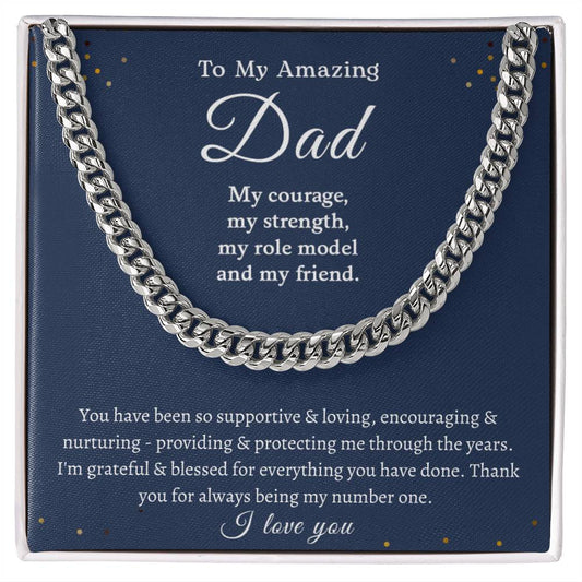 To My Amazing Dad | Cuban Link Chain